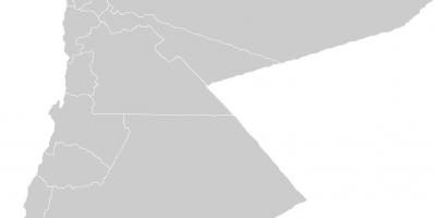 Blanco kaart van Jordanië