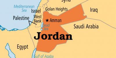 Jordan locatie op de kaart