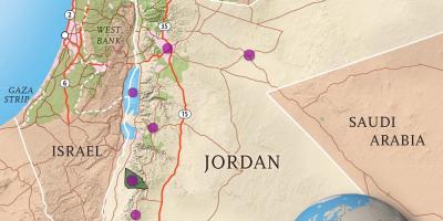 Koninkrijk van Jordanië kaart
