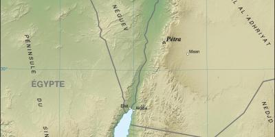 Kaart van Jordanië tonen van petra
